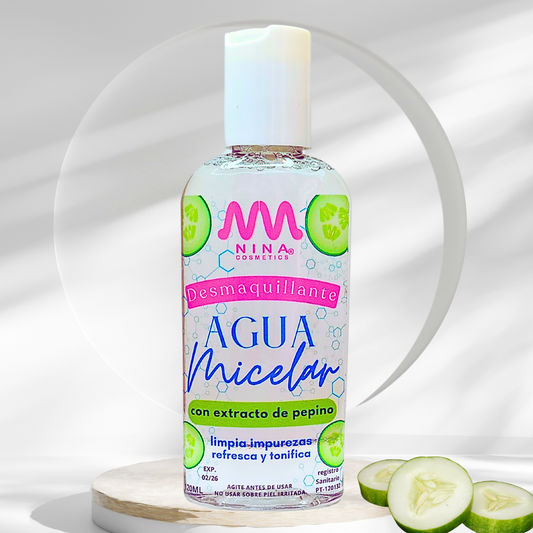 Desmaquillante Agua Micelar con extracto de pepino 120ml