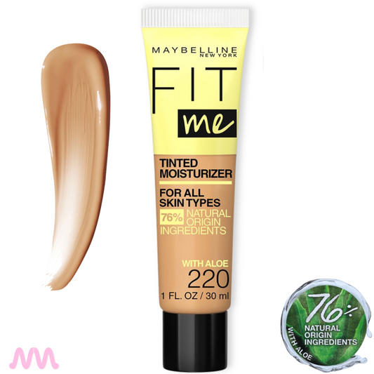 Maybelline Fit me Maquillaje Hidratante con ingredientes naturales.